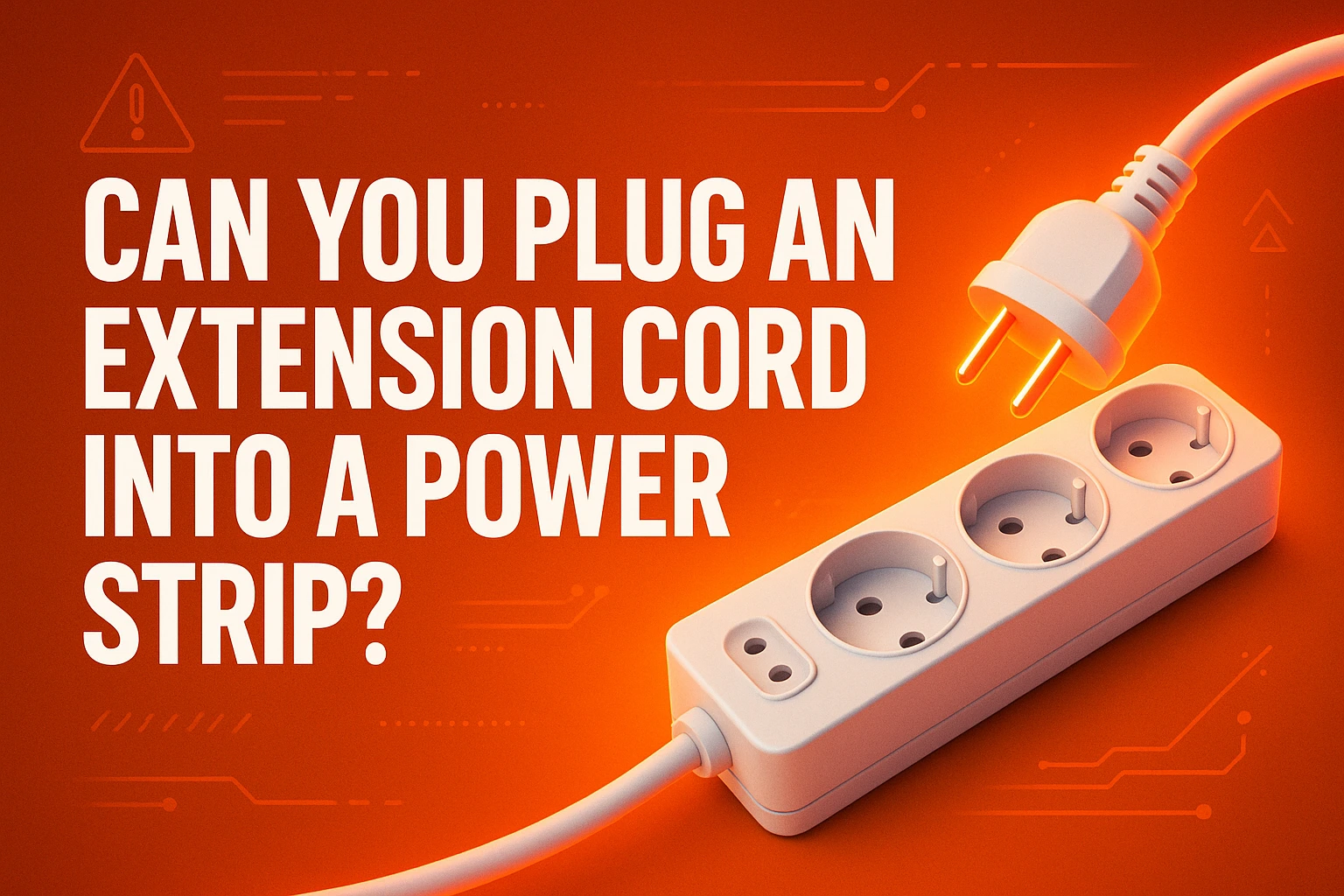 can you plug an extension cord into a power strip